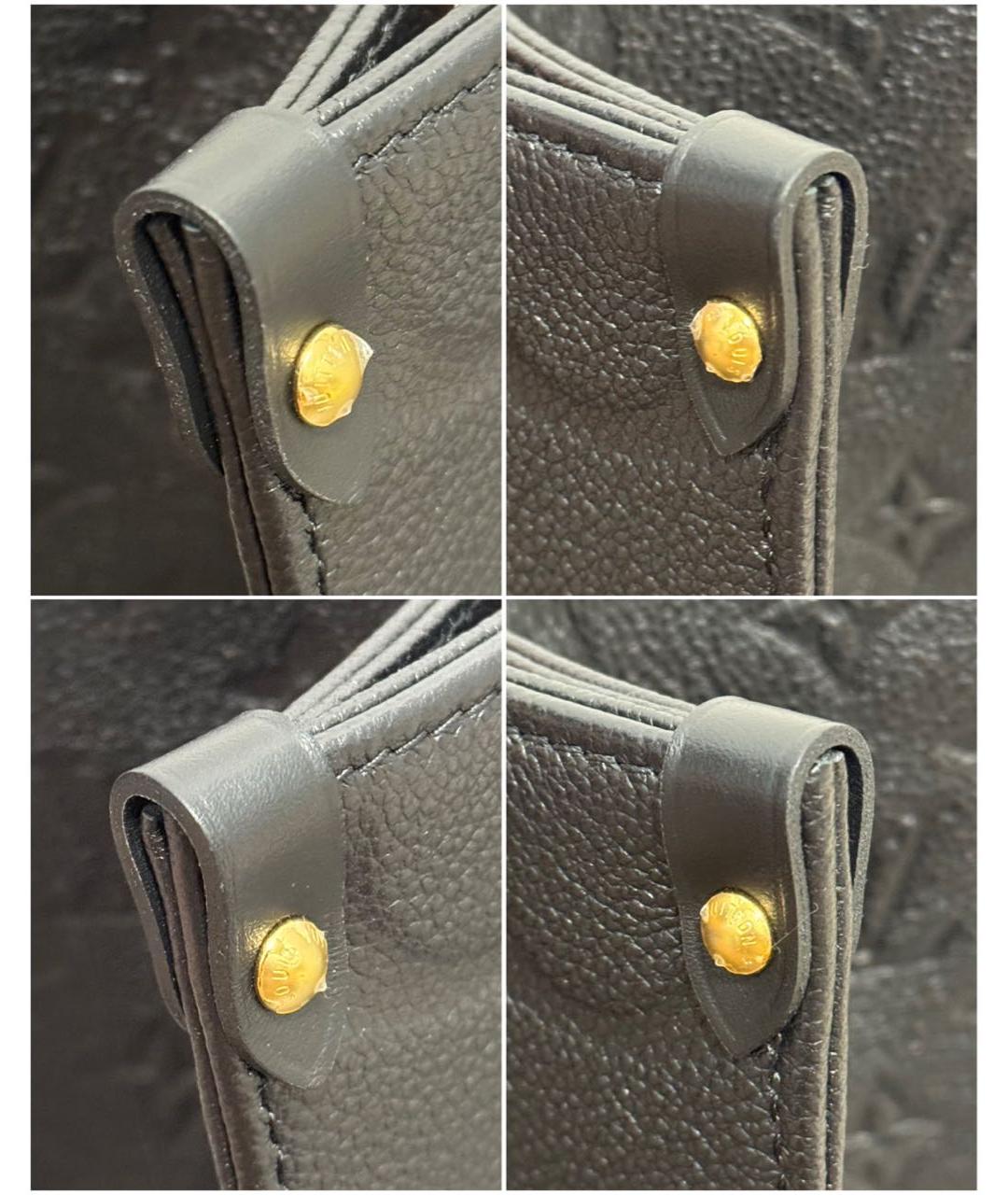 LOUIS VUITTON Черная кожаная сумка с короткими ручками, фото 6