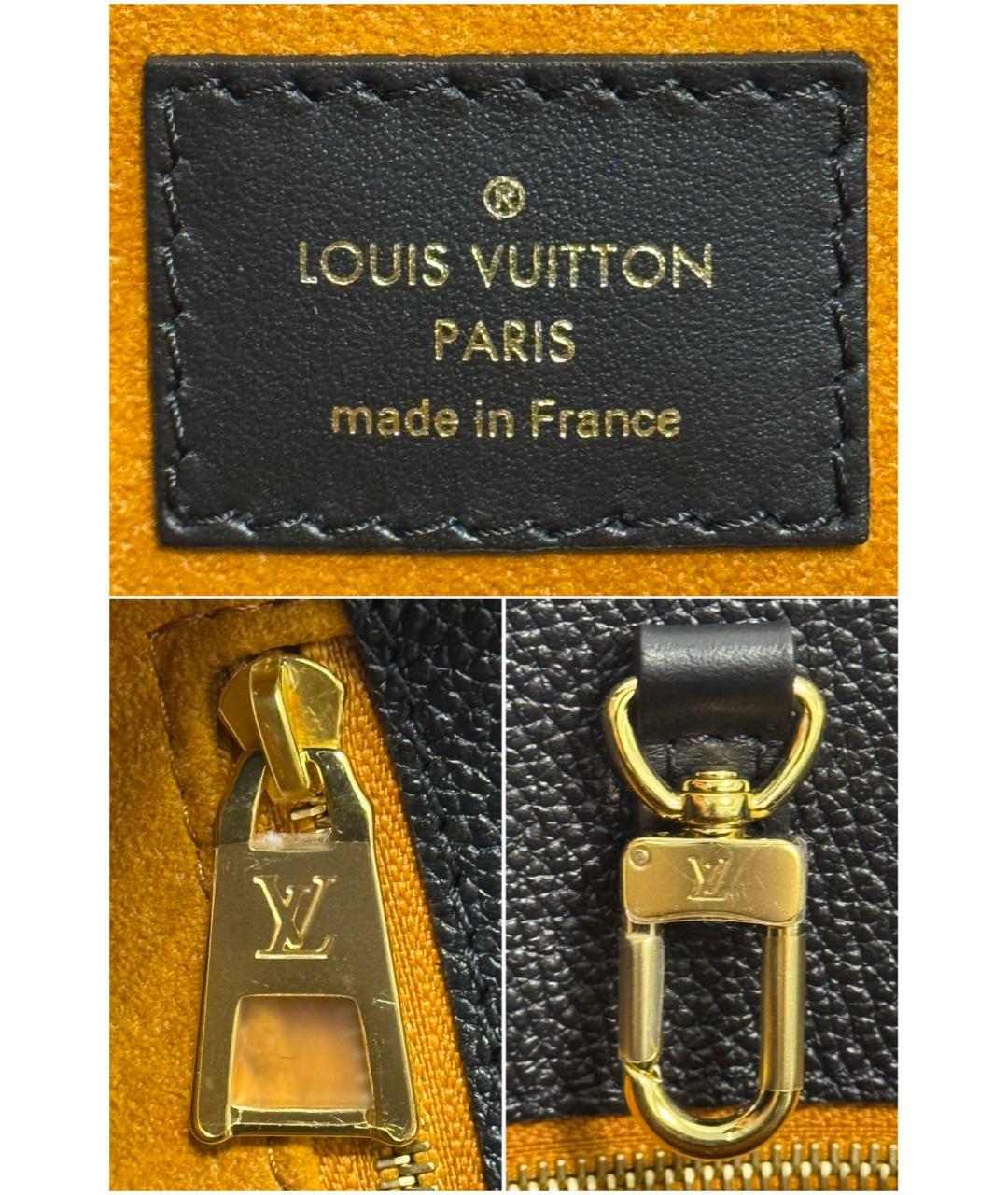 LOUIS VUITTON Черная кожаная сумка с короткими ручками, фото 7