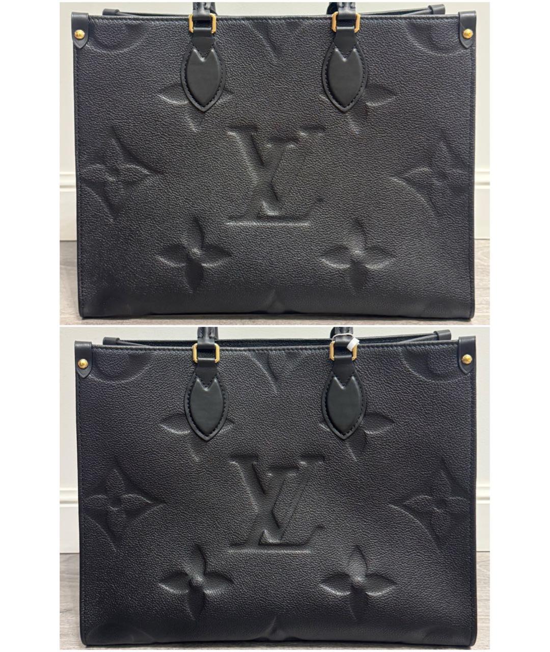 LOUIS VUITTON Черная кожаная сумка с короткими ручками, фото 2