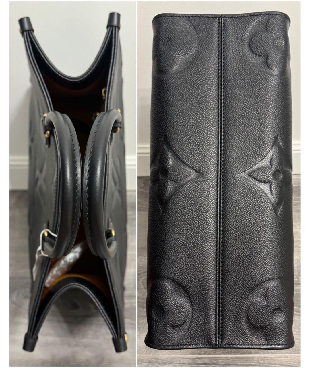 LOUIS VUITTON Черная кожаная сумка с короткими ручками, фото 4