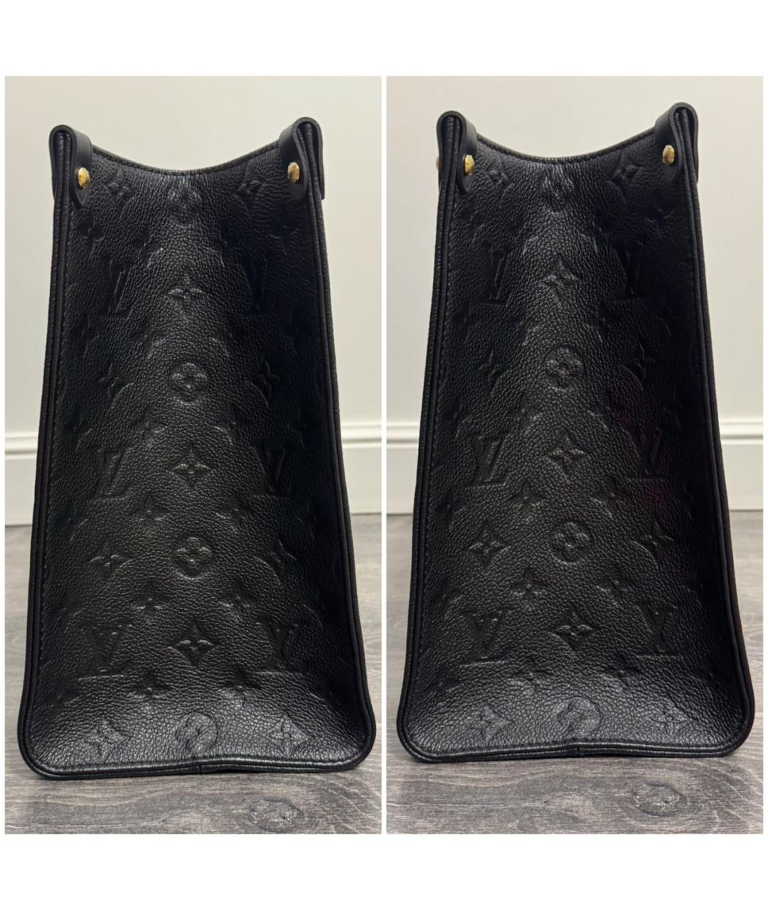 LOUIS VUITTON Черная кожаная сумка с короткими ручками, фото 3