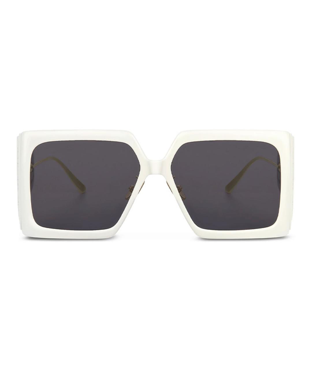 CHRISTIAN DIOR Белые пластиковые солнцезащитные очки, фото 2