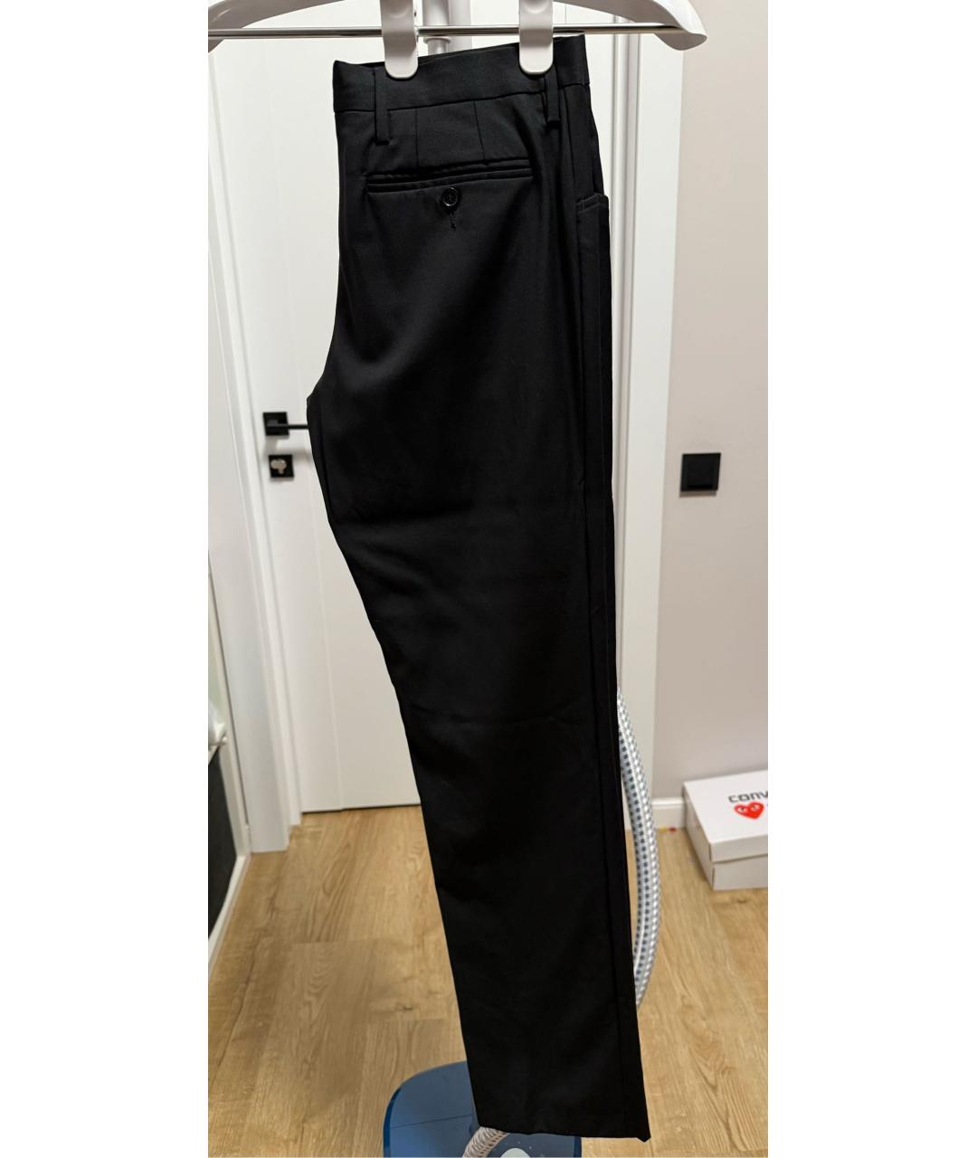 DOLCE&GABBANA Черные шерстяные классические брюки, фото 5