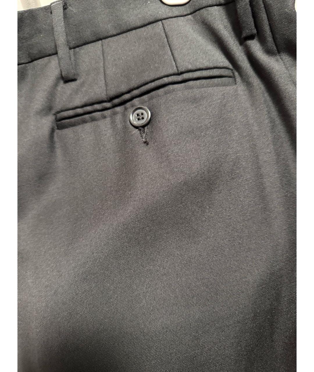 DOLCE&GABBANA Черные шерстяные классические брюки, фото 4