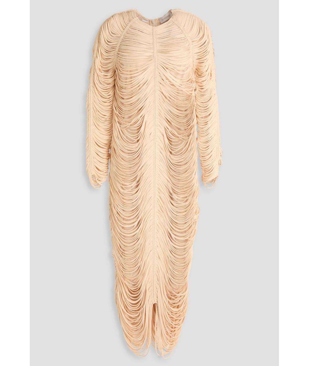 ZIMMERMANN Бежевое вискозное коктейльное платье, фото 4