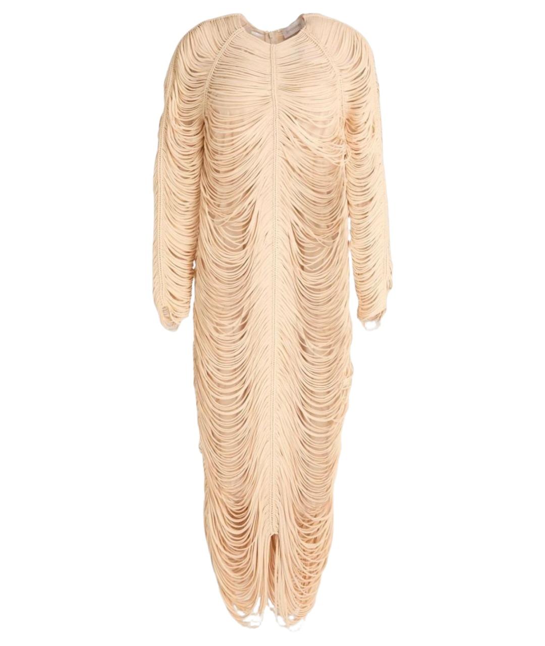 ZIMMERMANN Бежевое вискозное коктейльное платье, фото 1