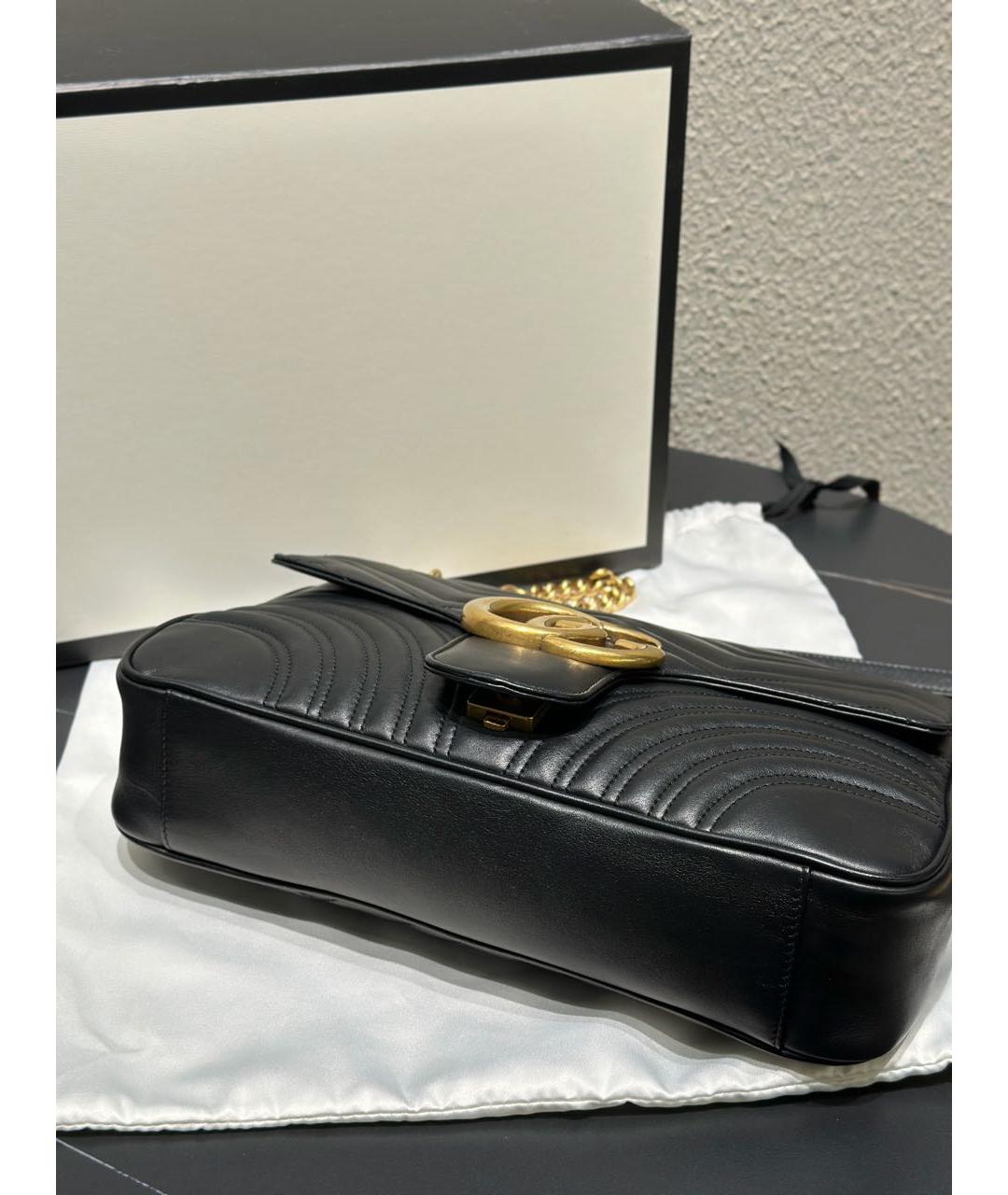 GUCCI Черная кожаная сумка через плечо, фото 4