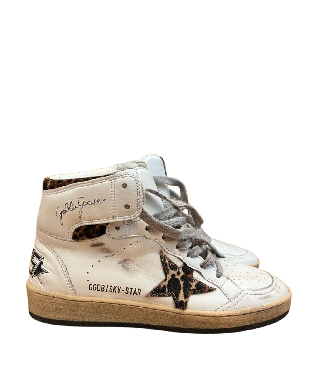 GOLDEN GOOSE DELUXE BRAND Белые кожаные кеды, фото 1
