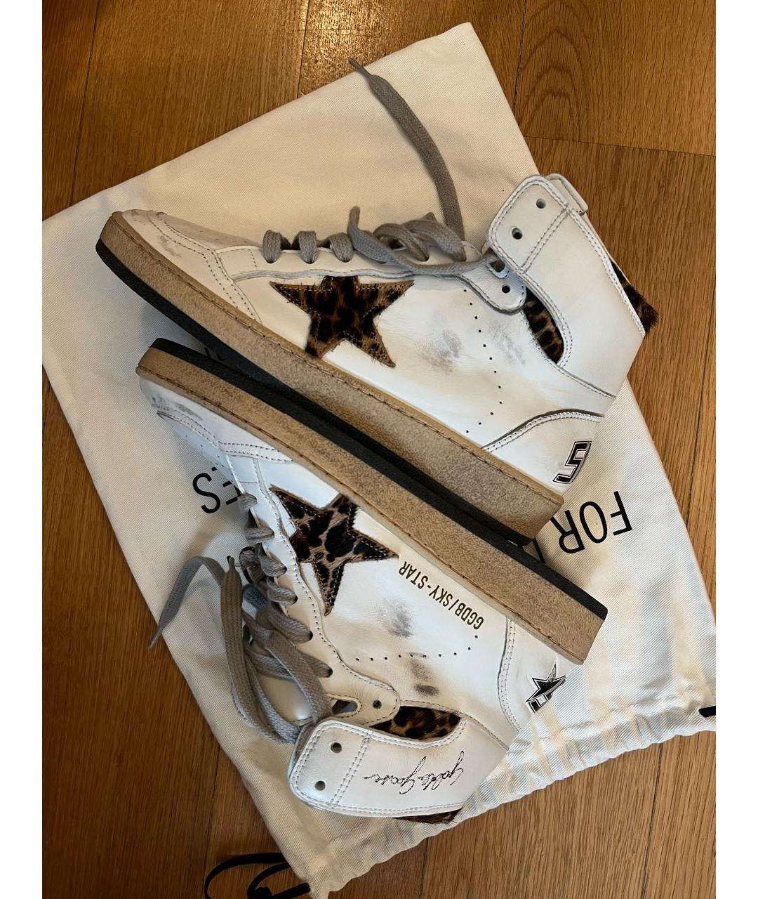 GOLDEN GOOSE DELUXE BRAND Белые кожаные кеды, фото 3