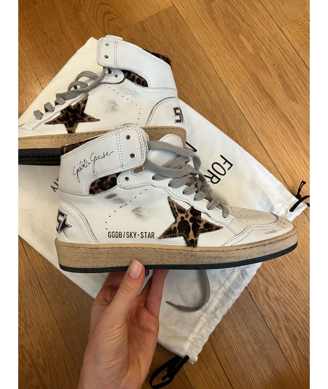 GOLDEN GOOSE DELUXE BRAND Белые кожаные кеды, фото 8
