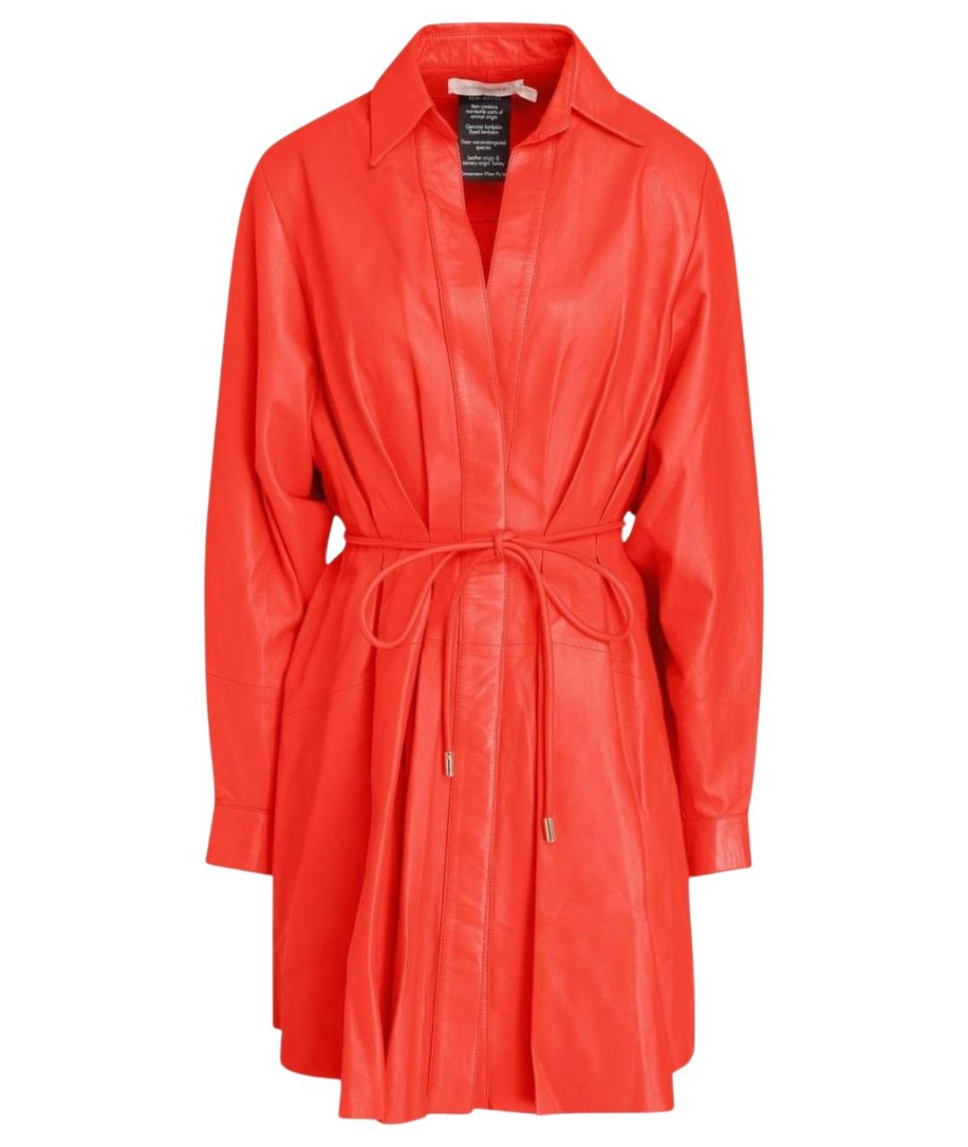 ZIMMERMANN Красное кожаное коктейльное платье, фото 1