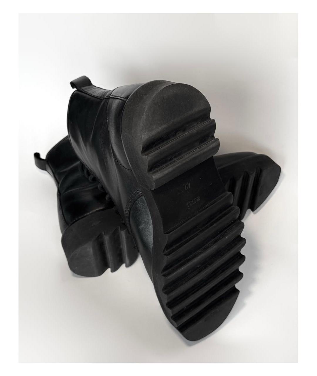 AMI ALEXANDRE MATTIUSSI Черные кожаные высокие ботинки, фото 2