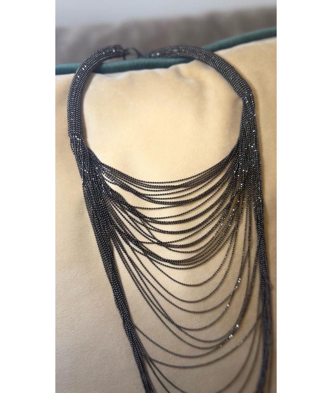 BRUNELLO CUCINELLI Серебряное латунное колье, фото 2