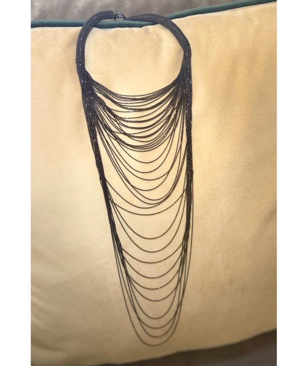 BRUNELLO CUCINELLI Серебряное латунное колье, фото 6