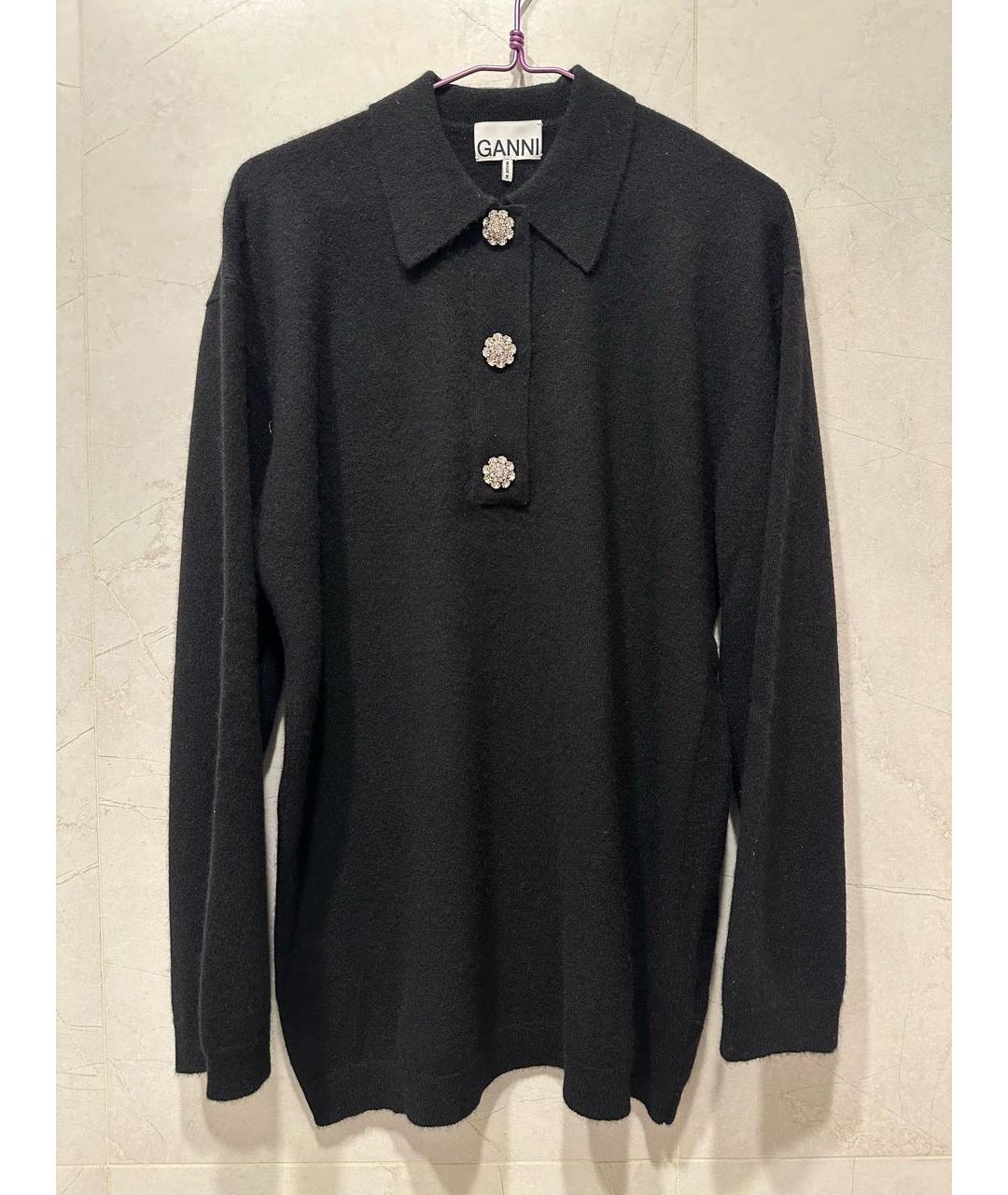 GANNI Черный кашемировый джемпер / свитер, фото 6