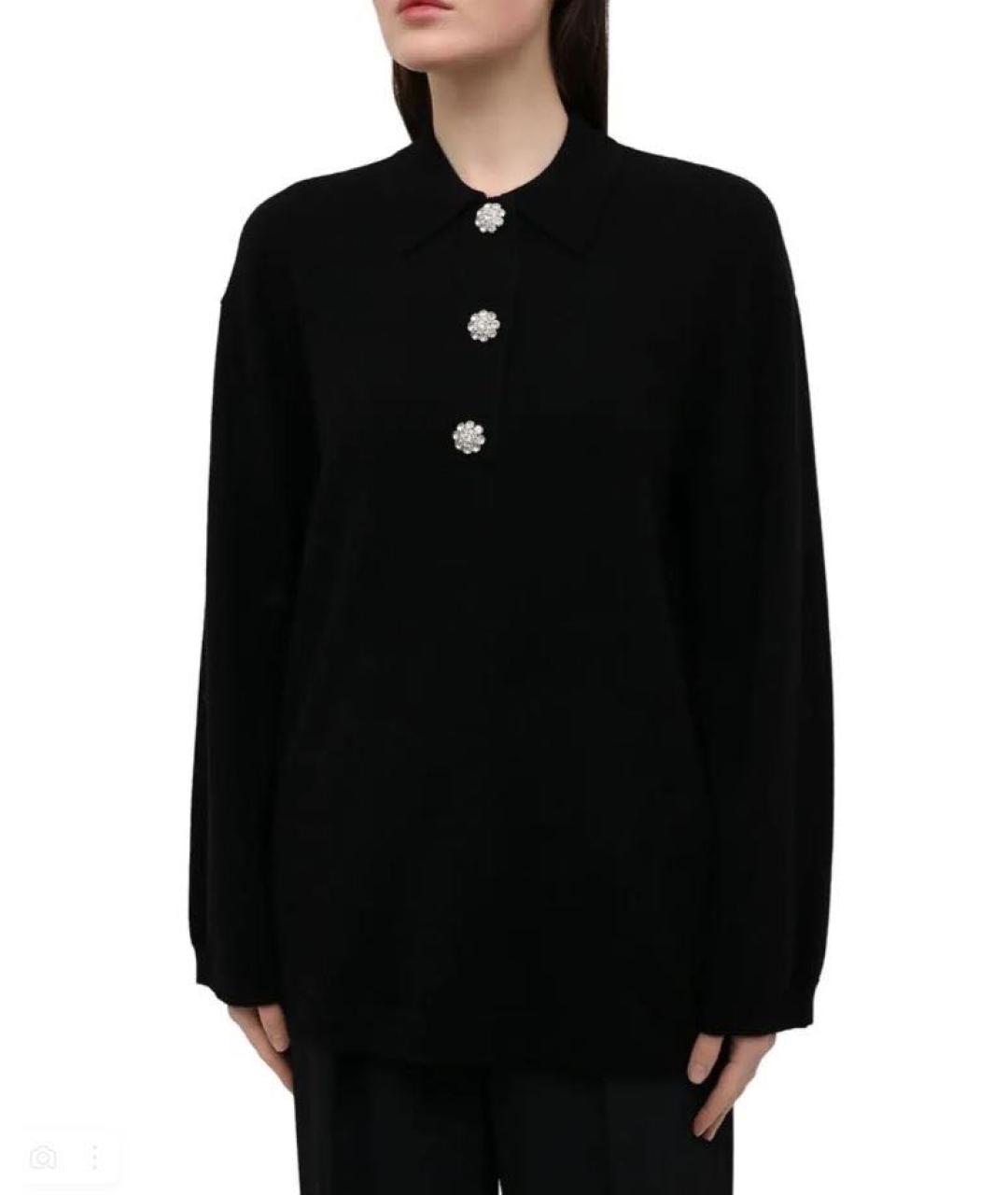 GANNI Черный кашемировый джемпер / свитер, фото 4