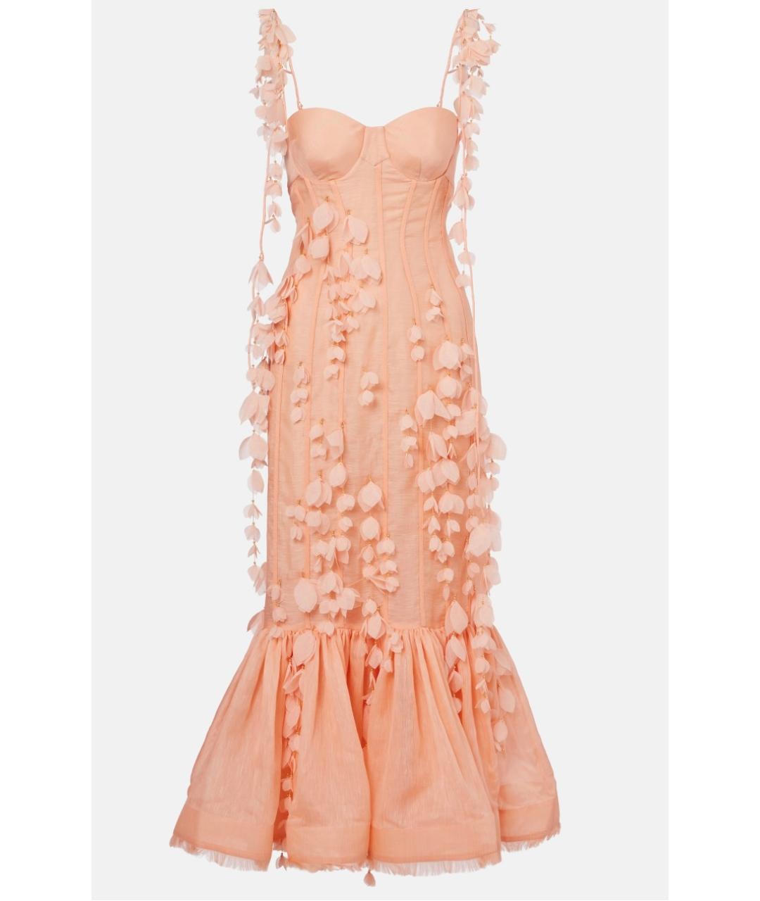 ZIMMERMANN Коралловое шелковое коктейльное платье, фото 6