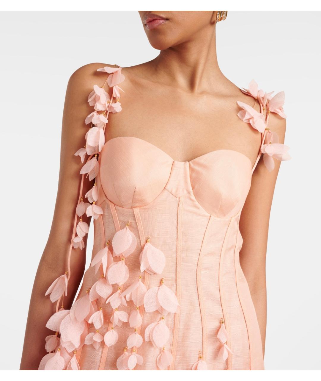 ZIMMERMANN Коралловое шелковое коктейльное платье, фото 4