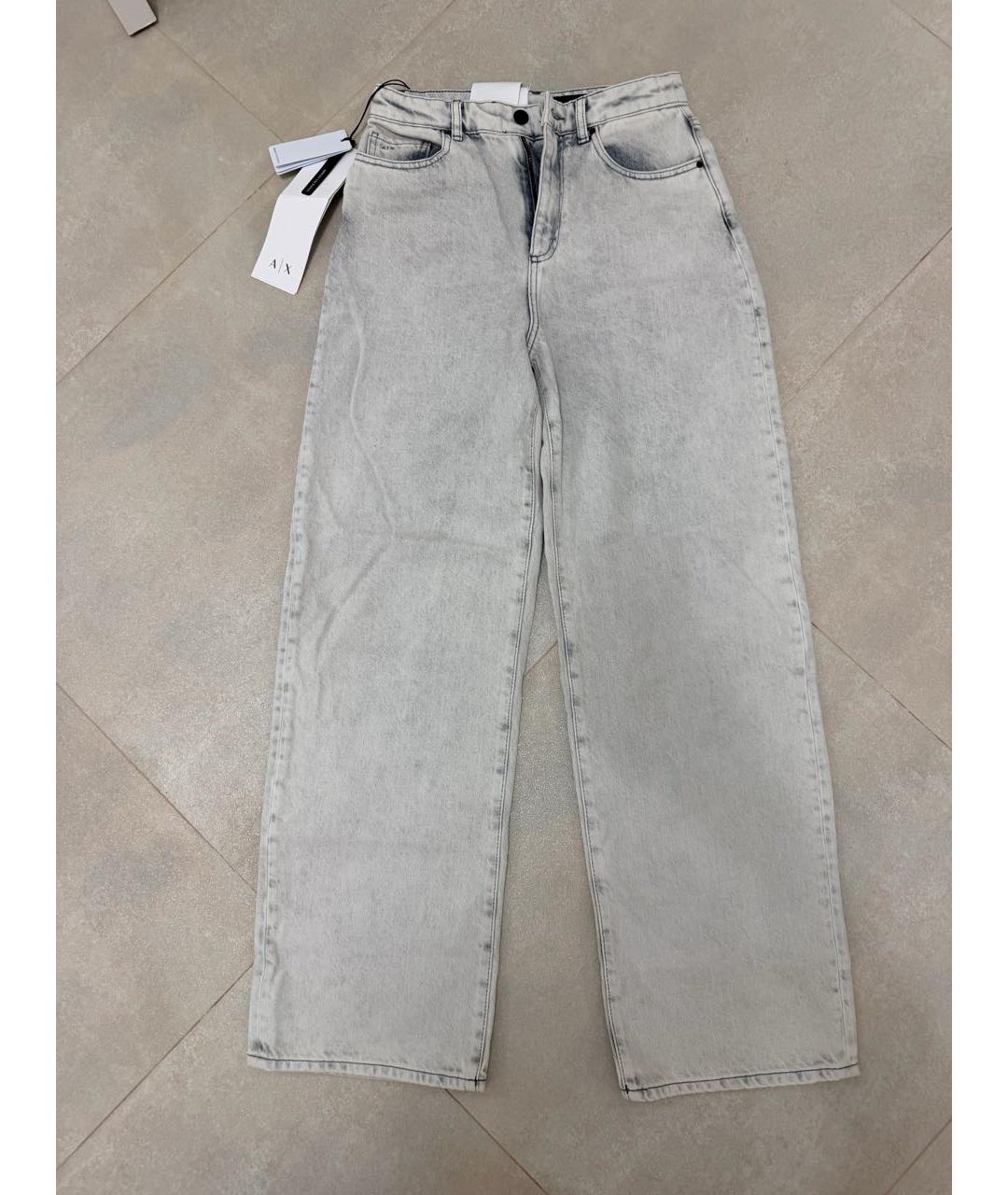 ARMANI EXCHANGE Серые хлопковые прямые джинсы, фото 8