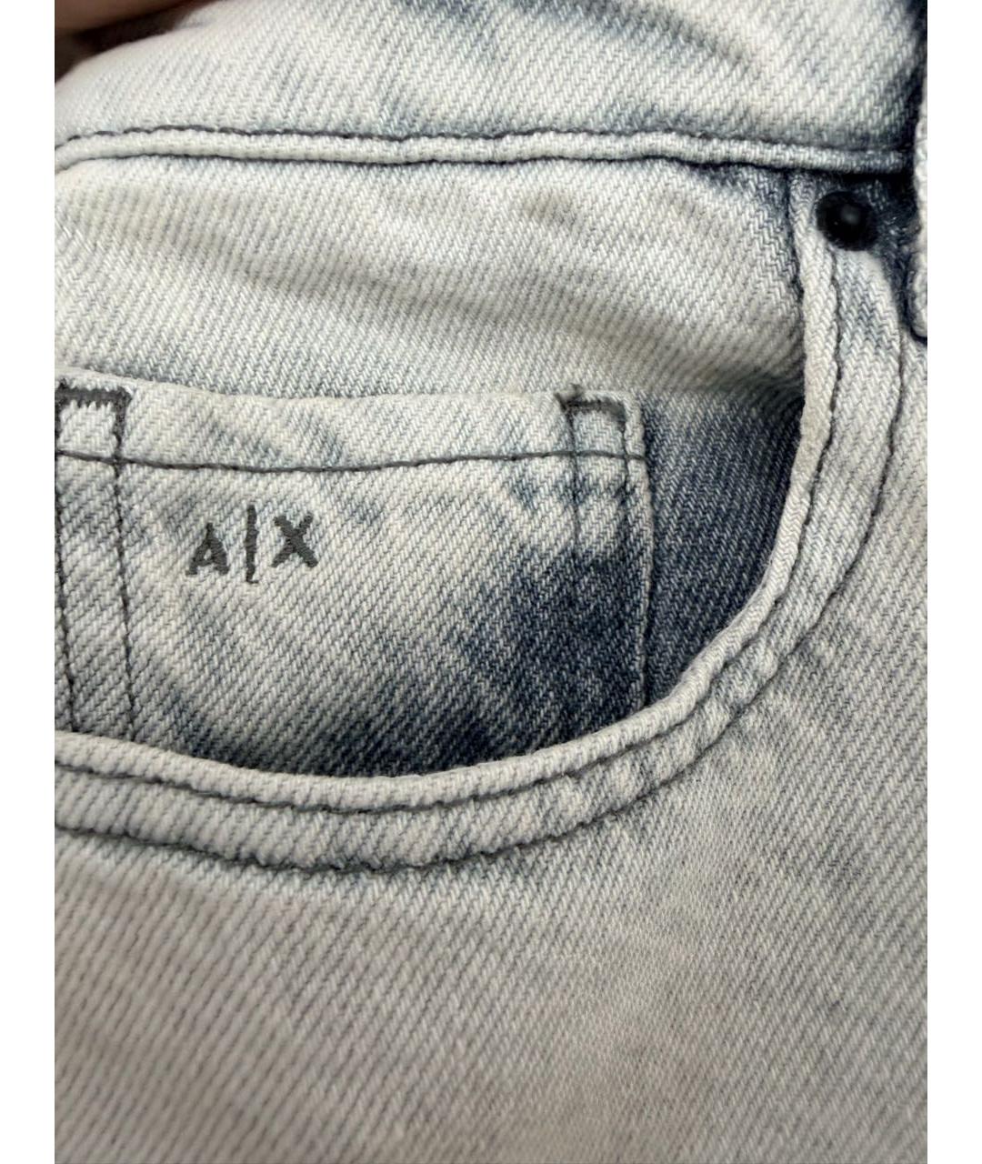 ARMANI EXCHANGE Серые хлопковые прямые джинсы, фото 3