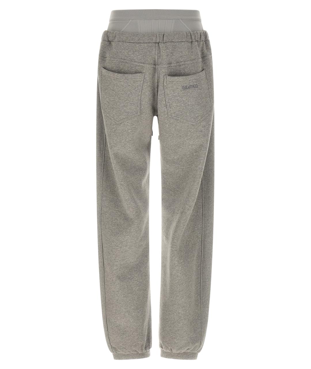THE ATTICO Серые хлопковые спортивные брюки и шорты, фото 2