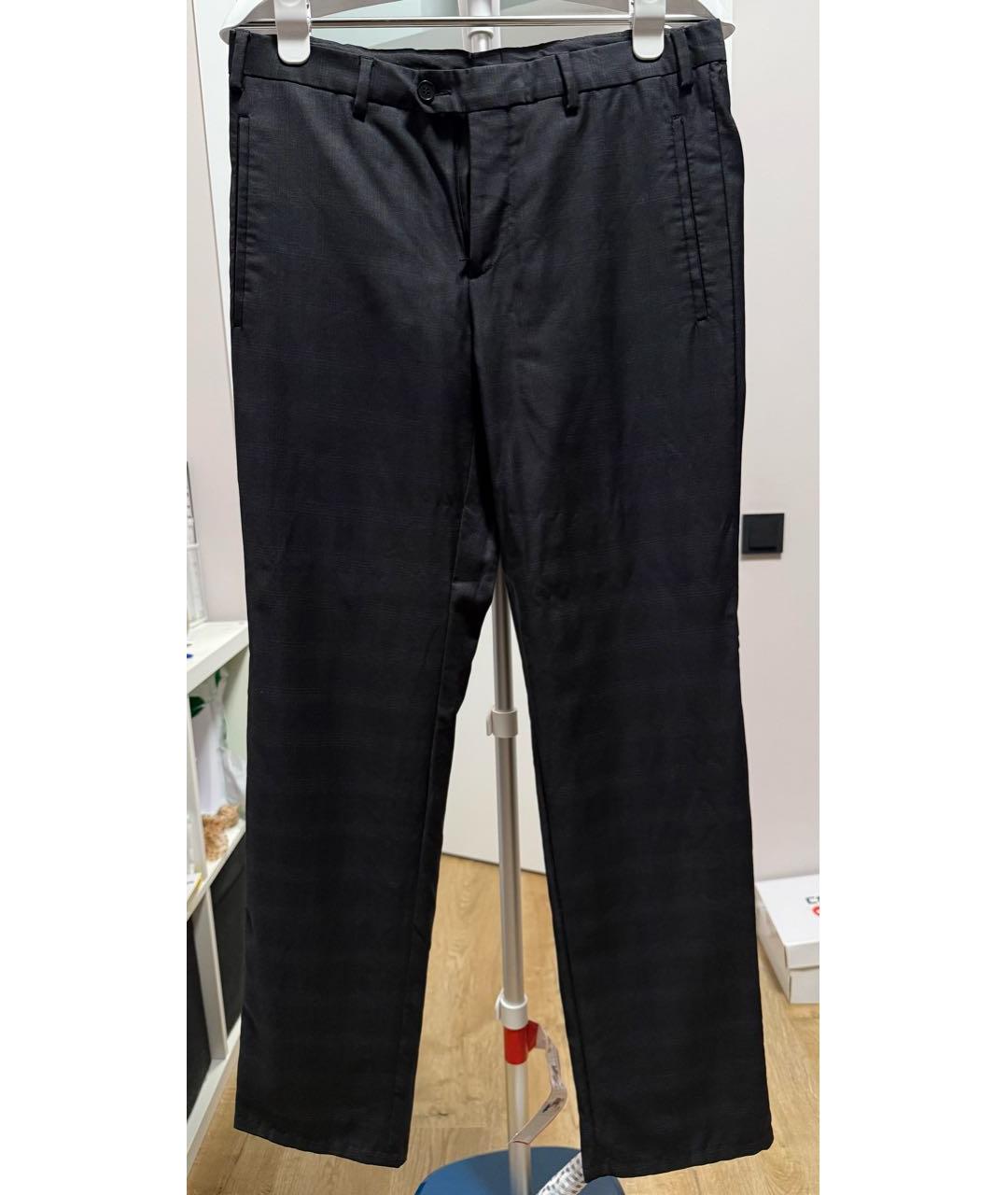 PRADA Антрацитовые шерстяные классические брюки, фото 6