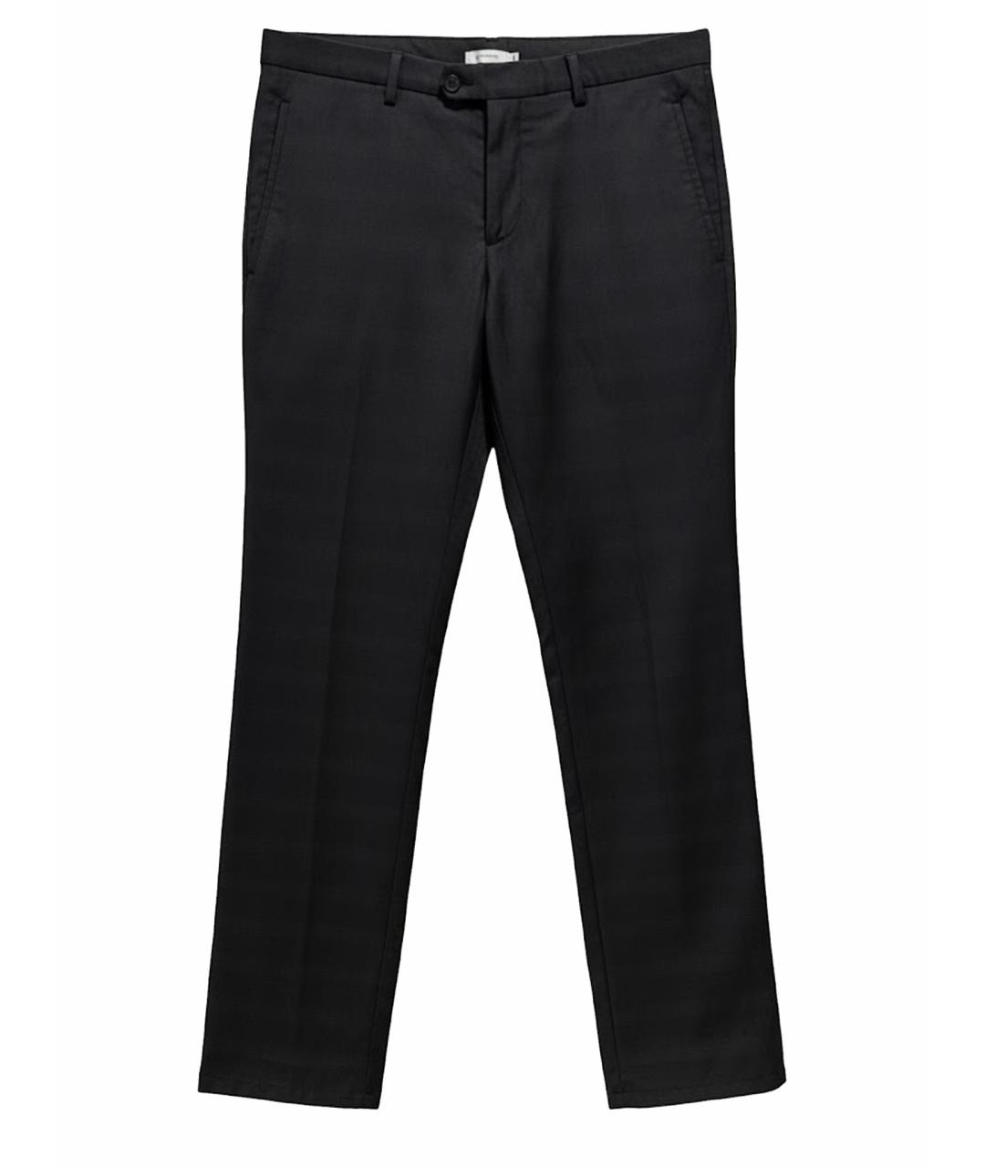 PRADA Антрацитовые шерстяные классические брюки, фото 1