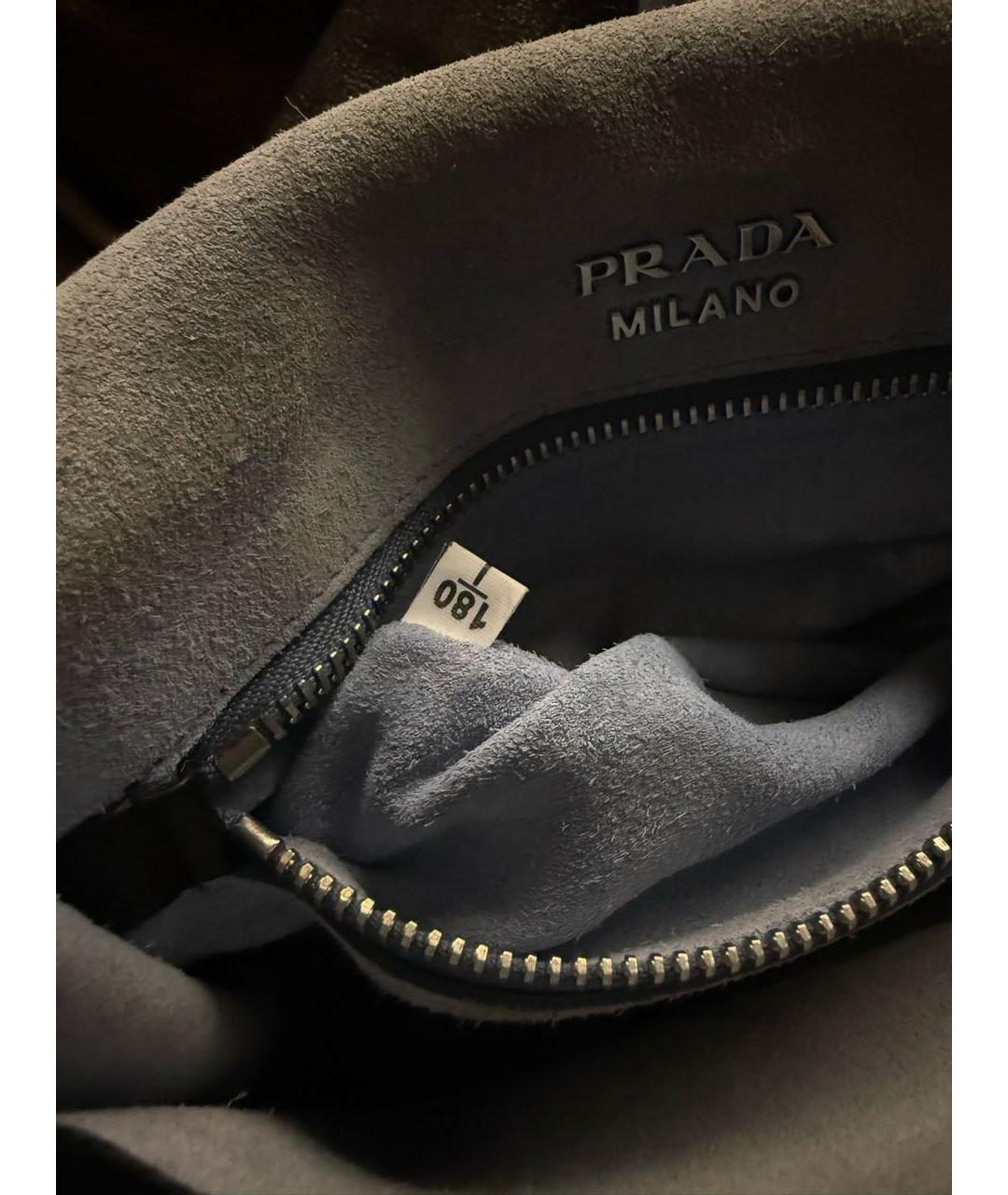 PRADA Черная кожаная сумка через плечо, фото 8