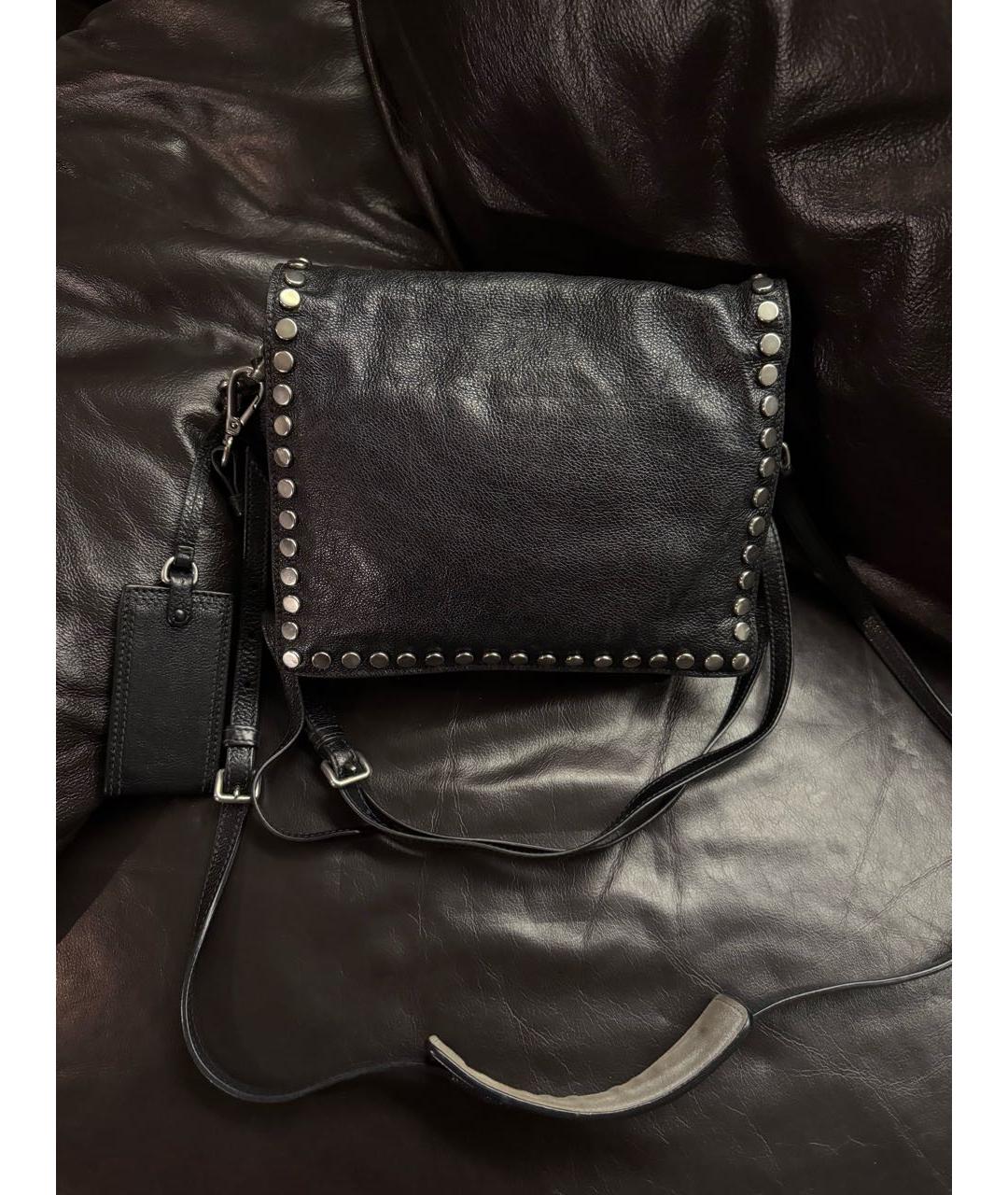 PRADA Черная кожаная сумка через плечо, фото 4