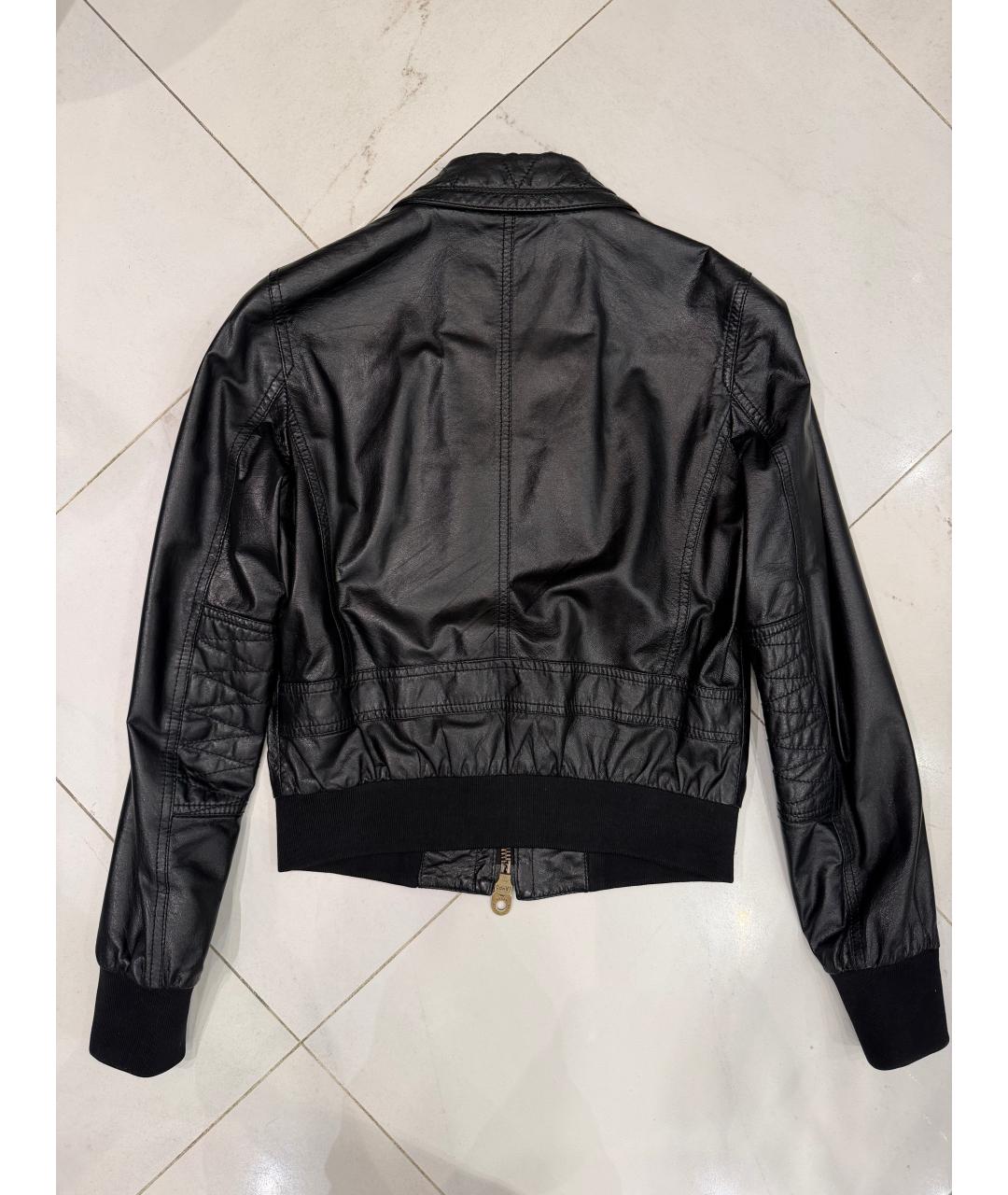 BALLY Черная кожаная куртка, фото 2