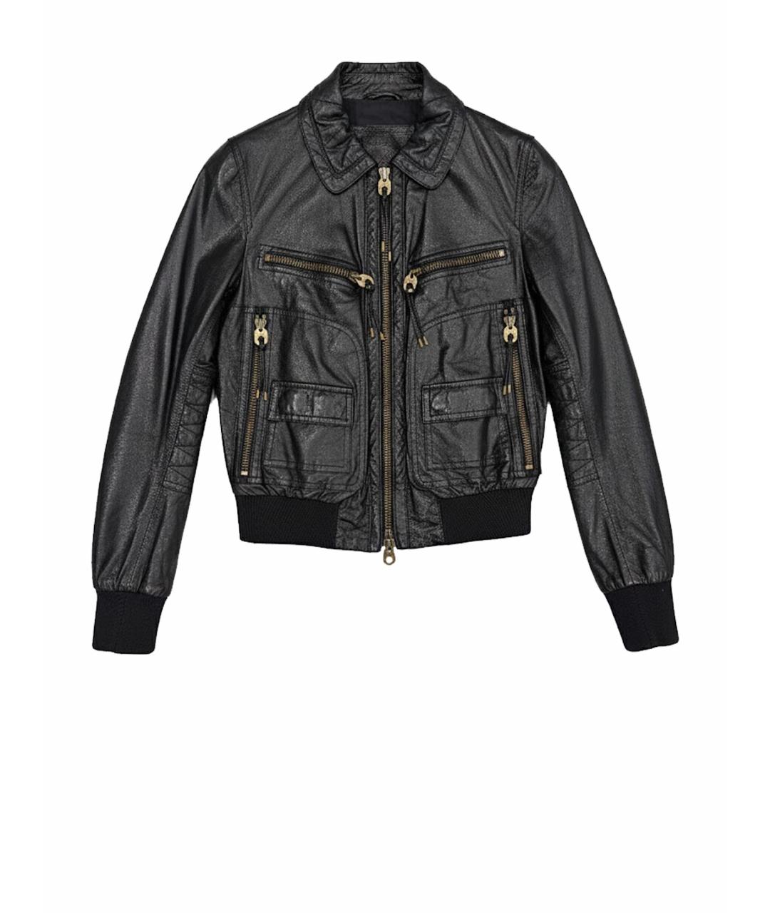 BALLY Черная кожаная куртка, фото 1