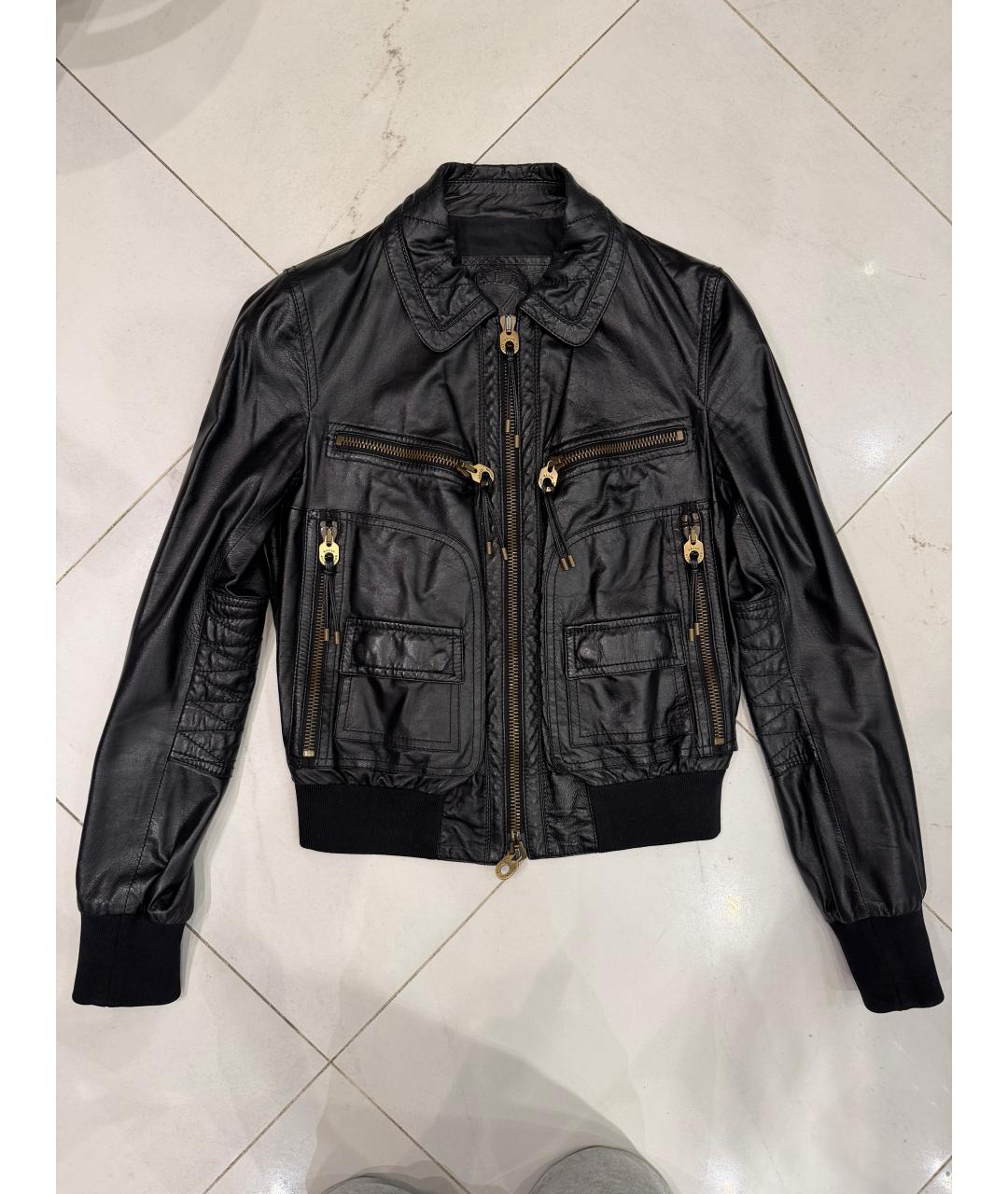 BALLY Черная кожаная куртка, фото 3