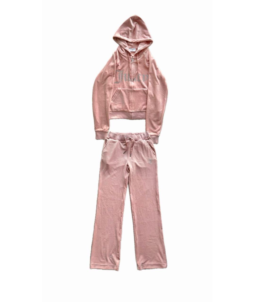 JUICY COUTURE Коралловый велюровый спортивные костюмы, фото 9