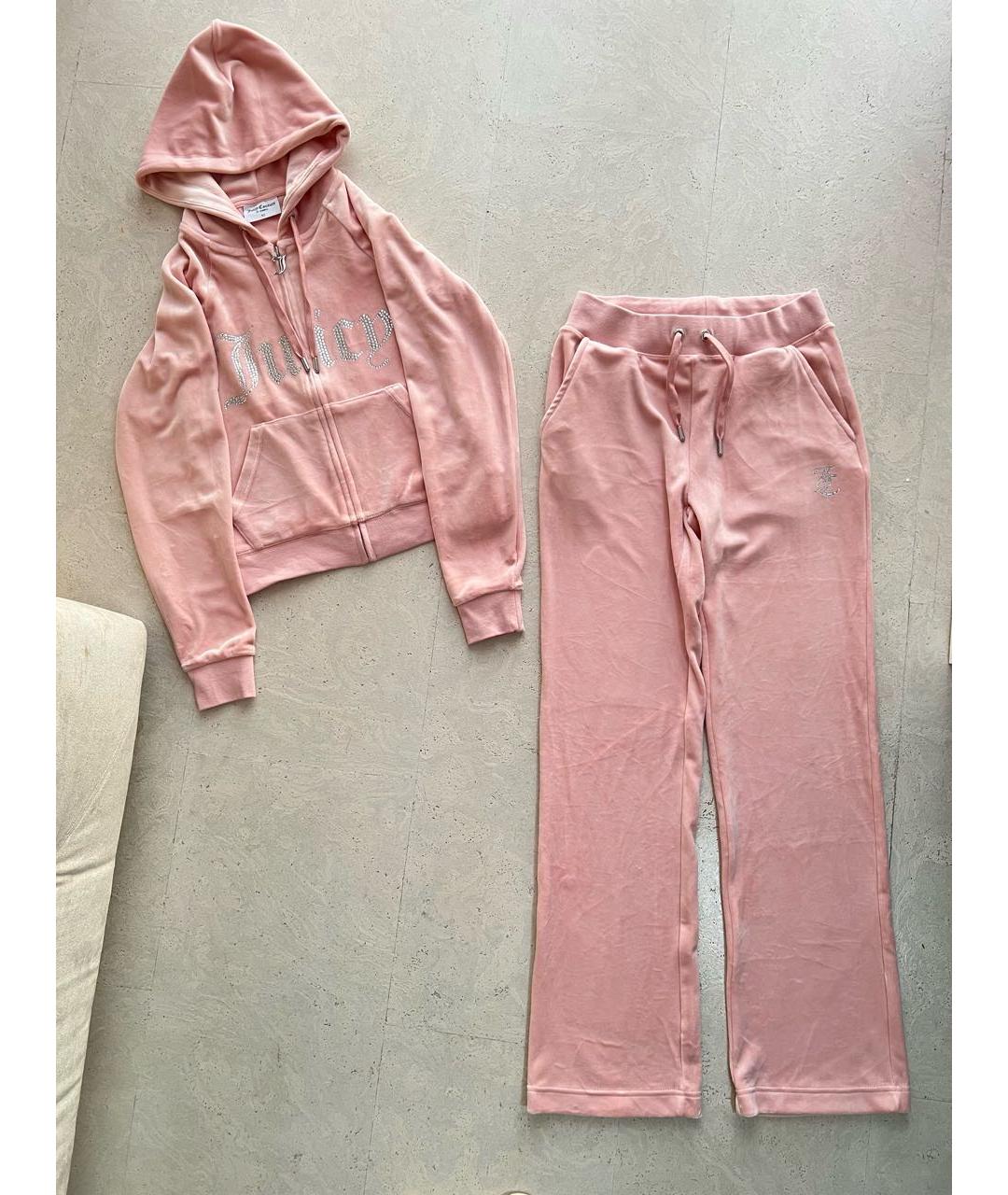 JUICY COUTURE Коралловый велюровый спортивные костюмы, фото 2