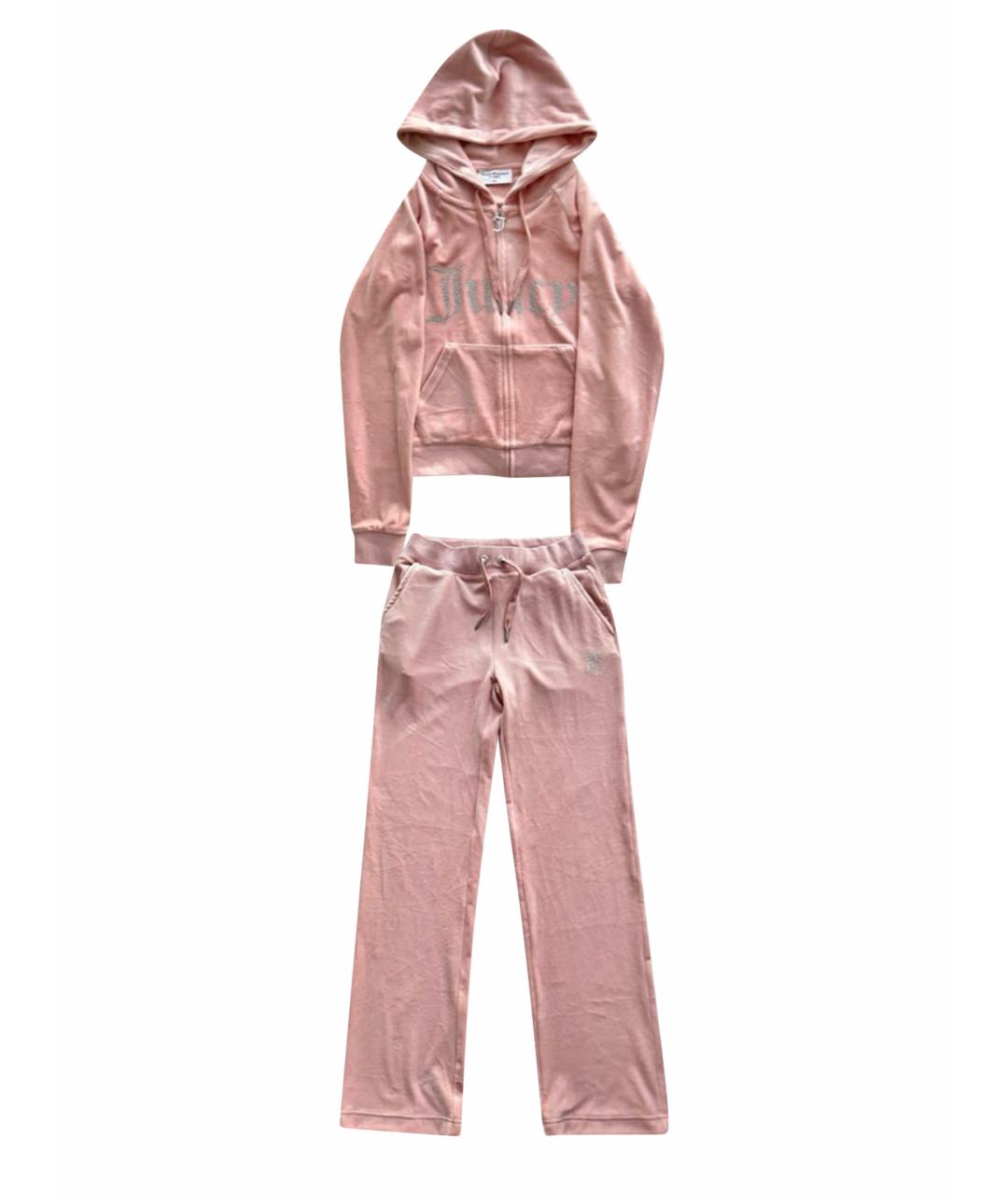 JUICY COUTURE Коралловый велюровый спортивные костюмы, фото 1