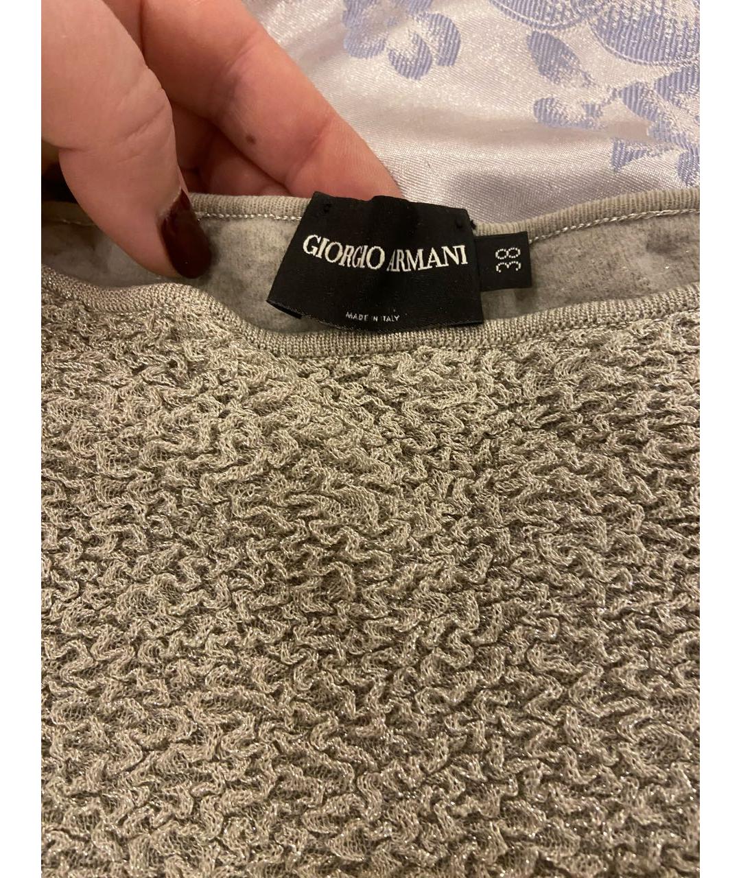 GIORGIO ARMANI Бежевый вискозный джемпер / свитер, фото 4