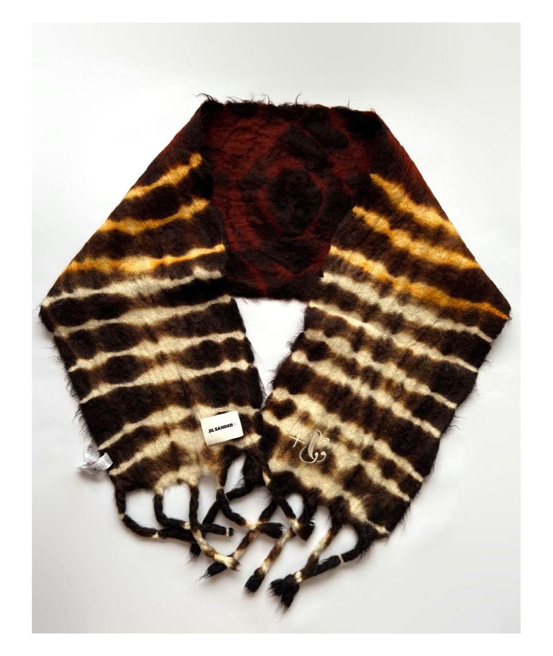 JIL SANDER Мульти шелковый шарф, фото 2