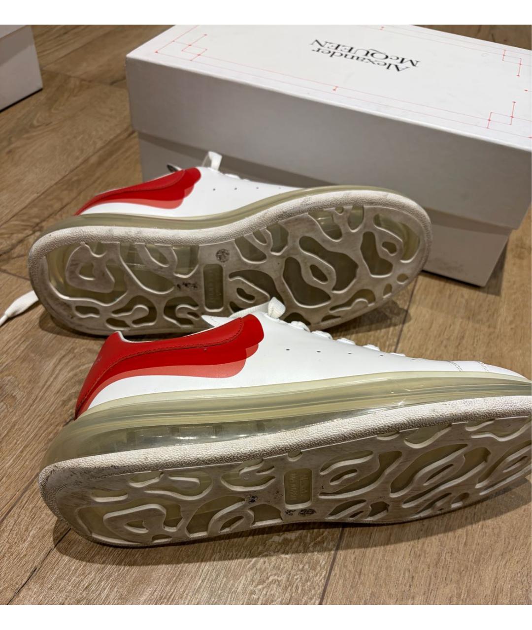 ALEXANDER MCQUEEN Белые кожаные низкие кроссовки / кеды, фото 5