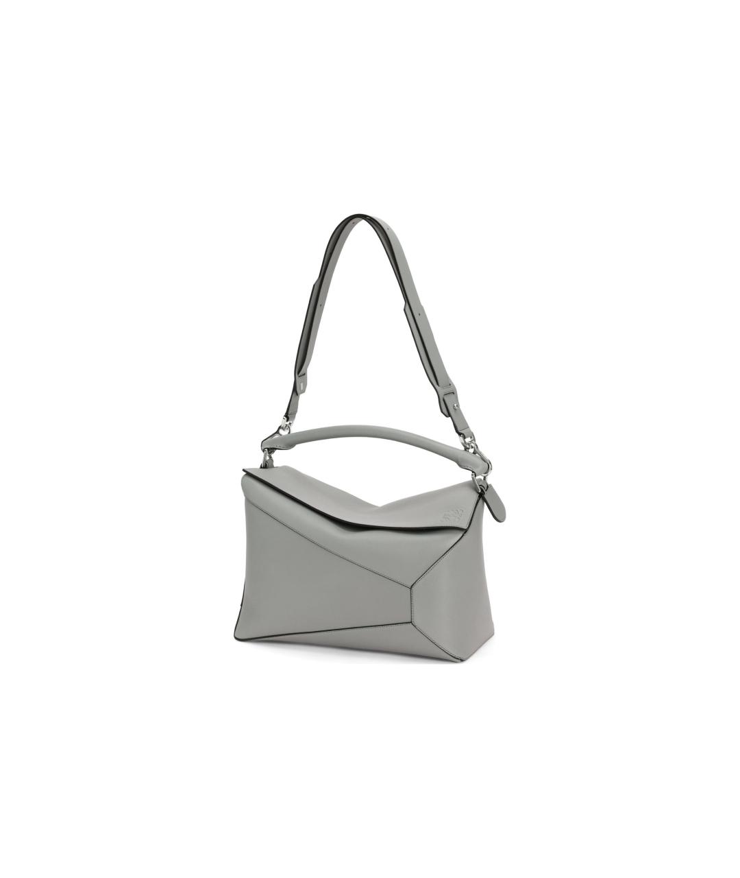 LOEWE Серая кожаная сумка на плечо, фото 5