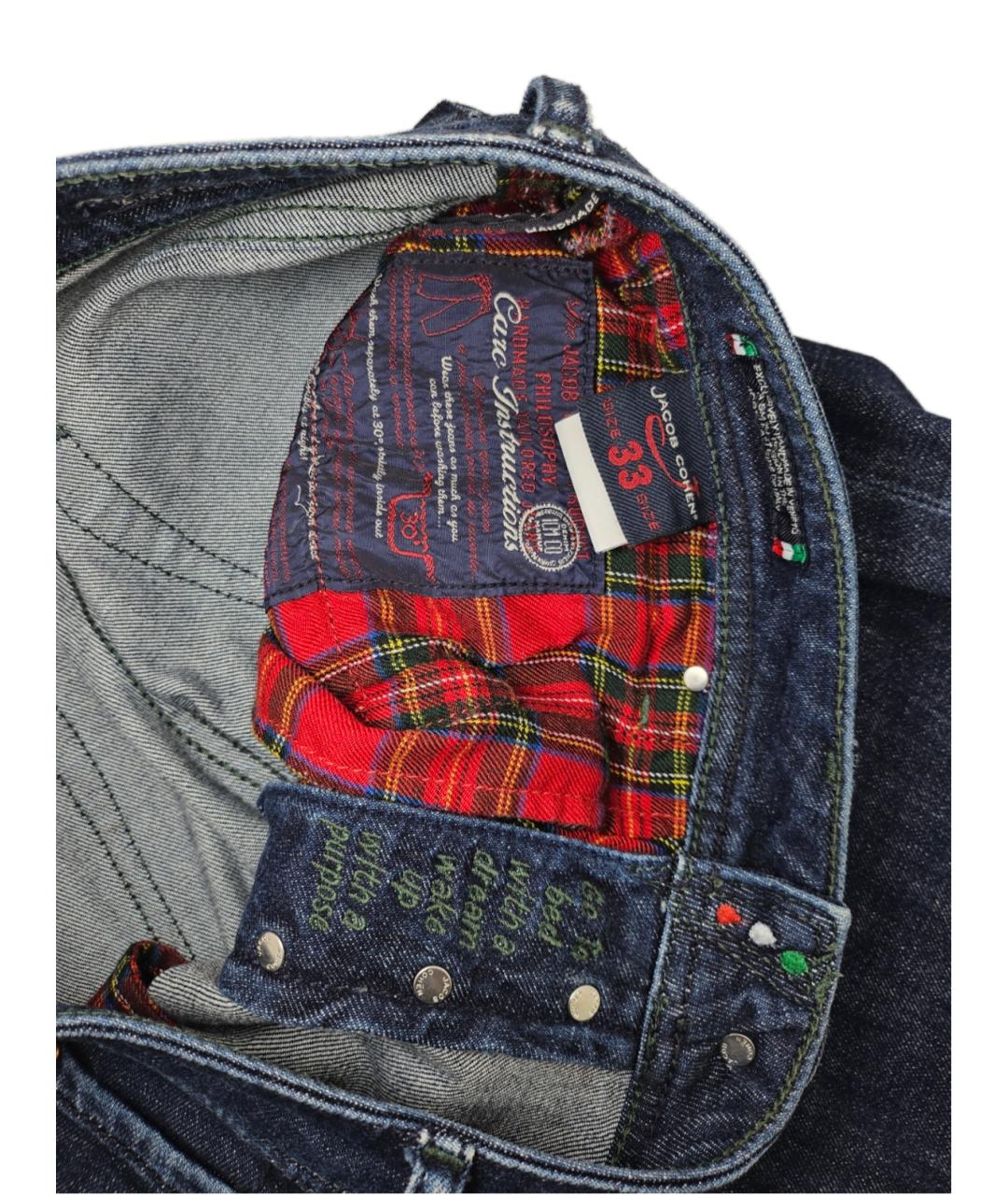 JACOB COHEN Синие хлопковые прямые джинсы, фото 5