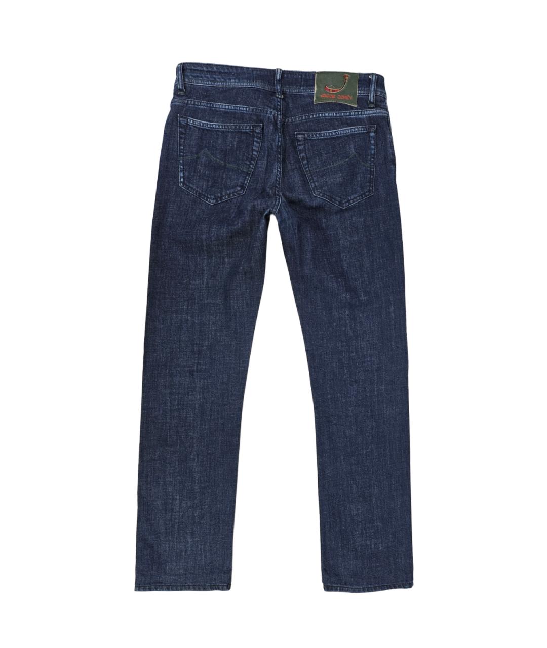 JACOB COHEN Синие хлопковые прямые джинсы, фото 2