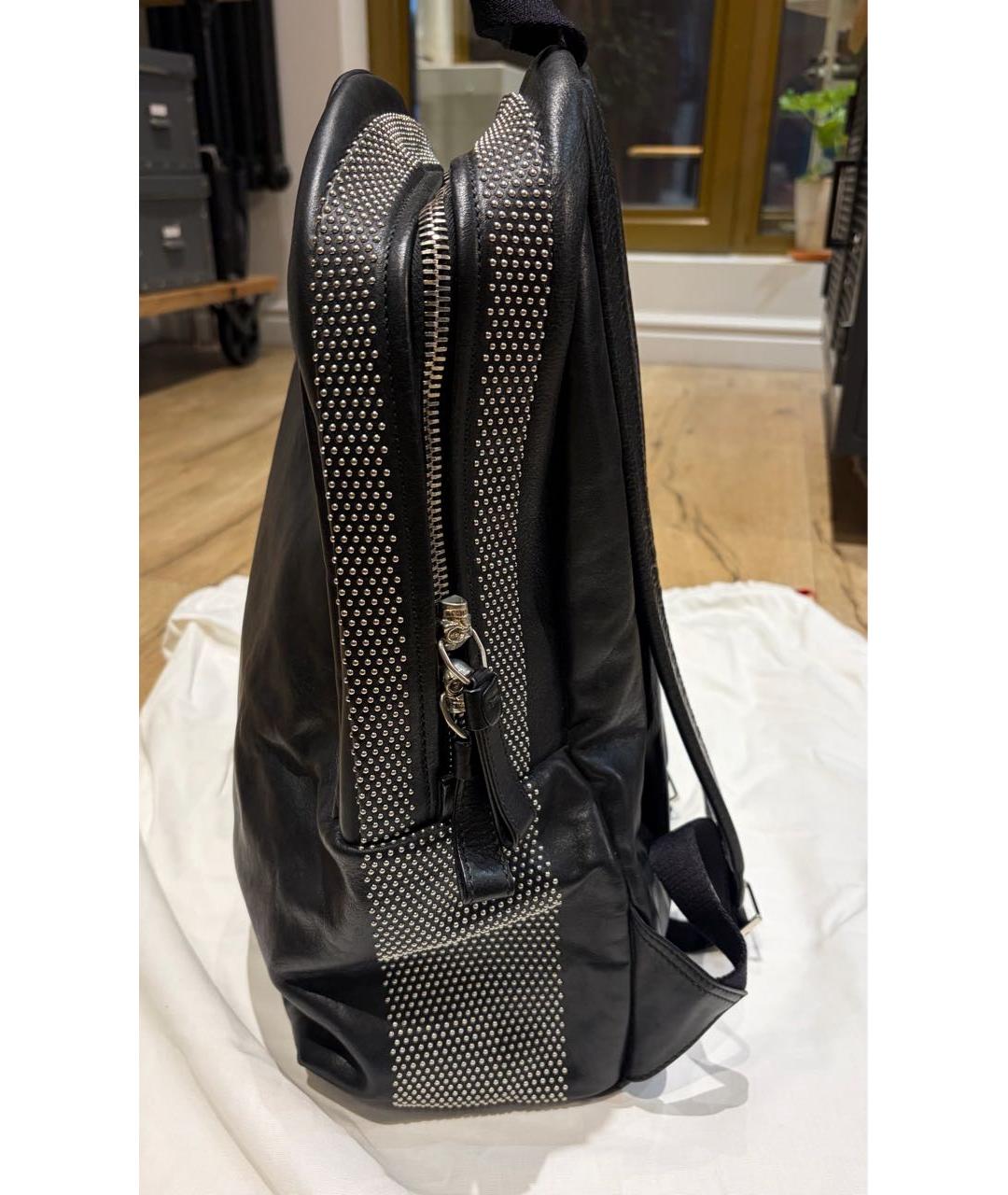 ALEXANDER MCQUEEN Черный кожаный рюкзак, фото 3