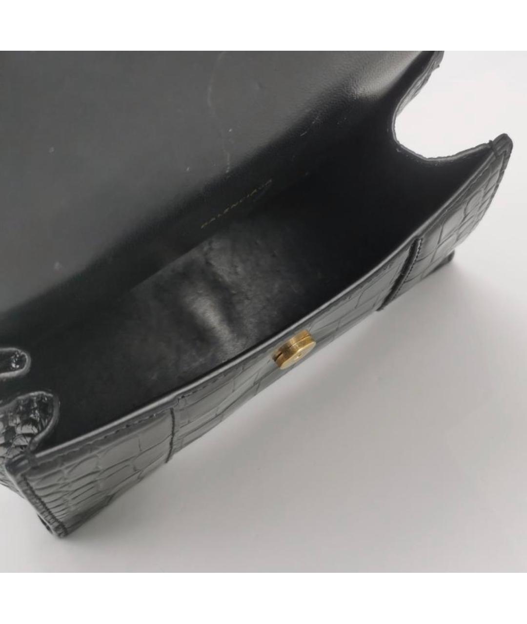 BALENCIAGA Черная сумка через плечо из лакированной кожи, фото 5