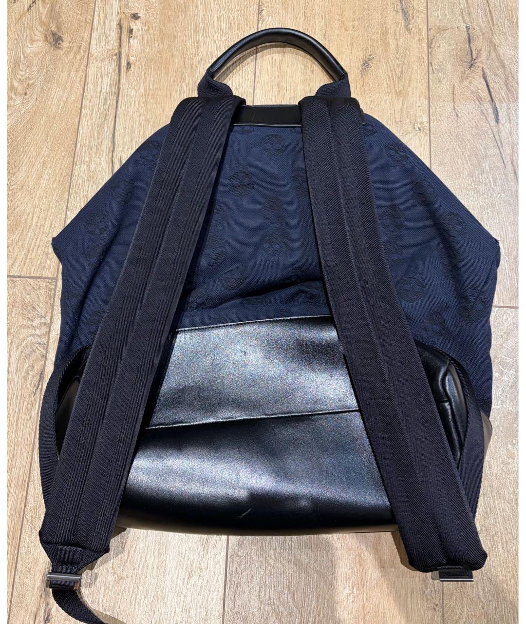 ALEXANDER MCQUEEN Темно-синий жаккардовый рюкзак, фото 3