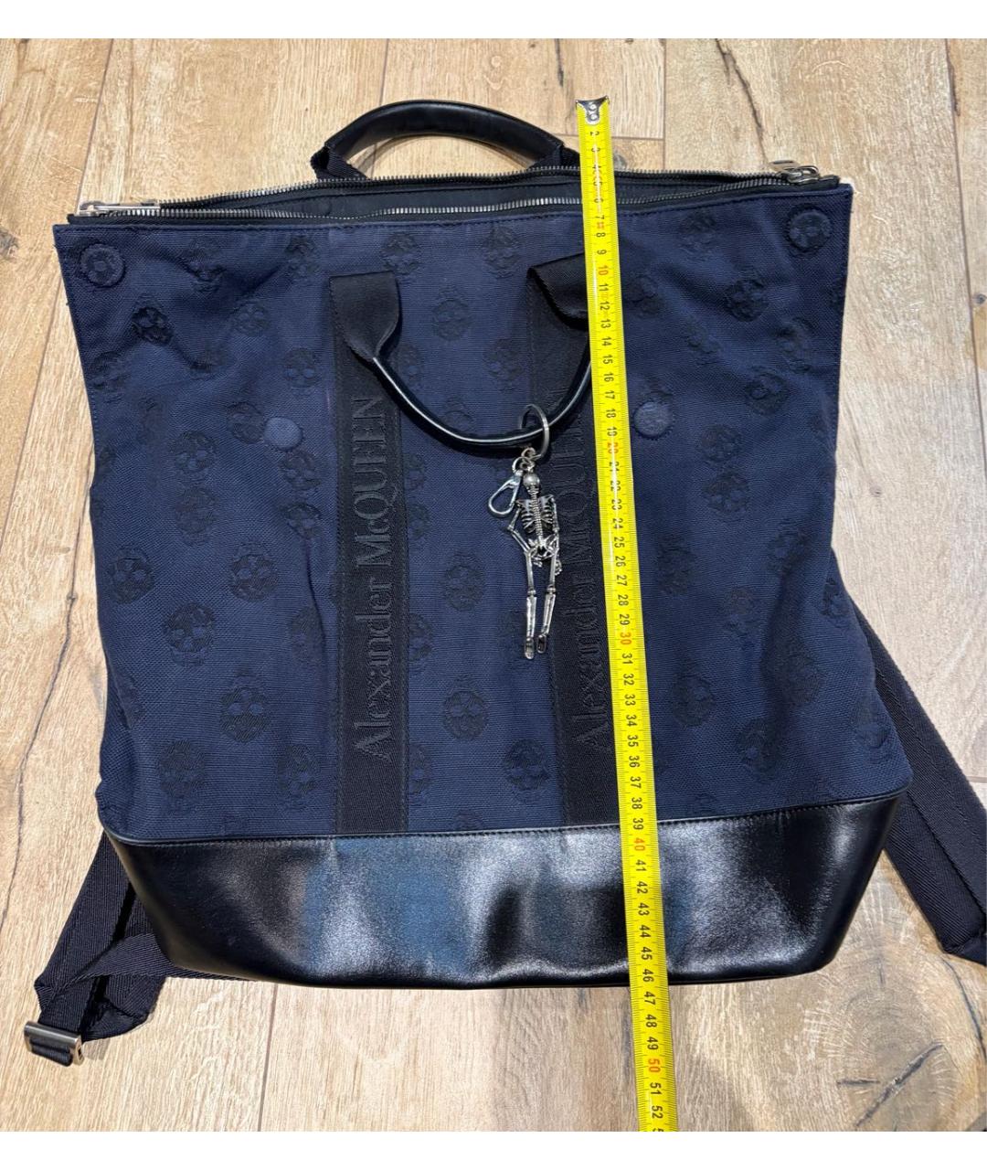 ALEXANDER MCQUEEN Темно-синий жаккардовый рюкзак, фото 2