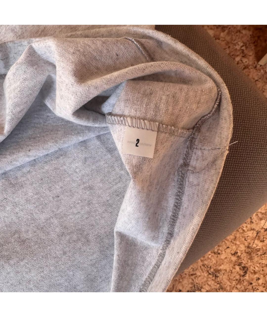 YEEZY Серая хлопковая футболка, фото 3