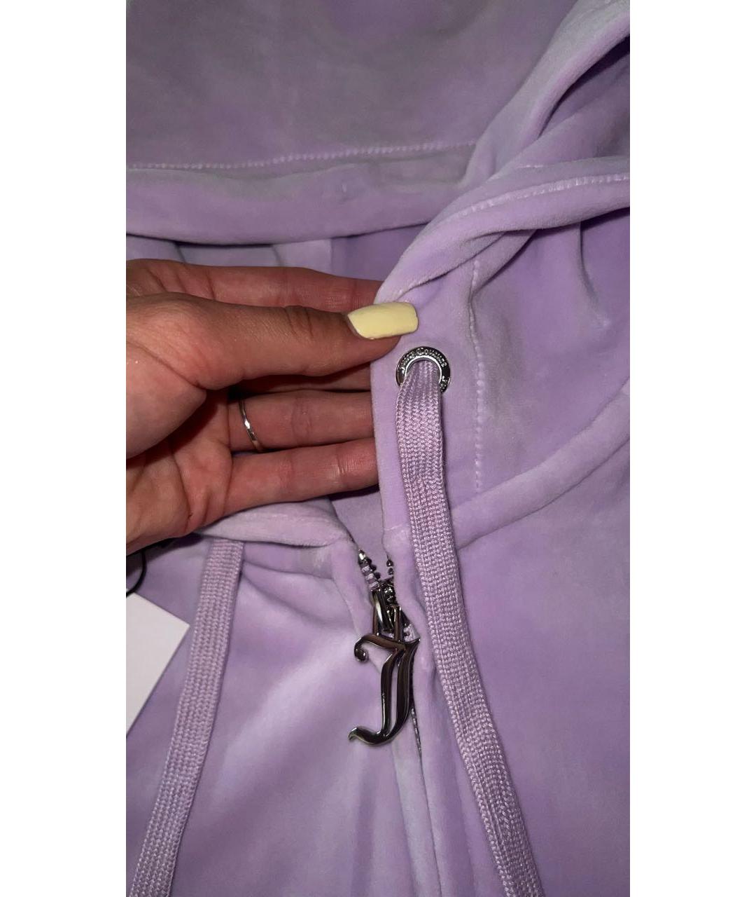 JUICY COUTURE Фиолетовый велюровый спортивные костюмы, фото 5