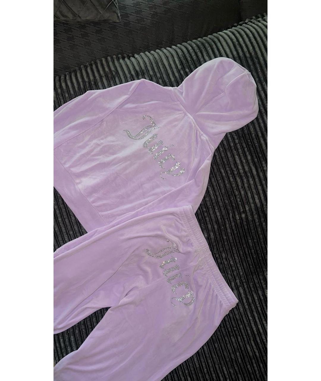 JUICY COUTURE Фиолетовый велюровый спортивные костюмы, фото 2