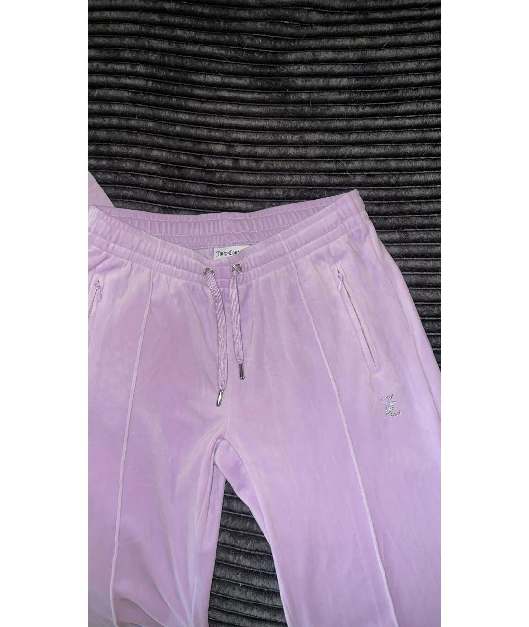 JUICY COUTURE Фиолетовый велюровый спортивные костюмы, фото 6