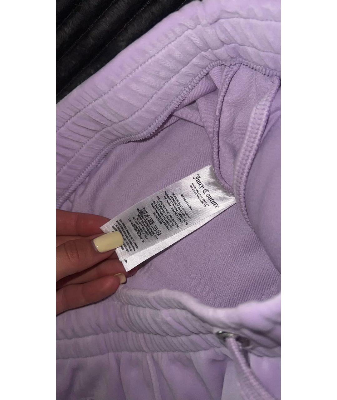 JUICY COUTURE Фиолетовый велюровый спортивные костюмы, фото 8